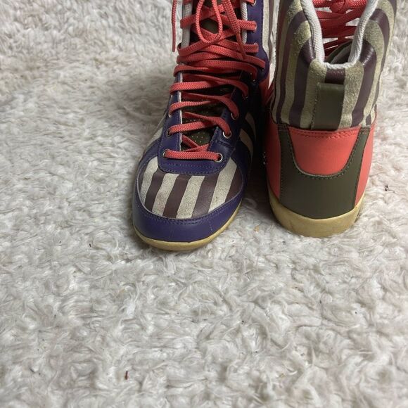 Creative Recreation leather multi stripes Galow  lace up high top sneakers SZ8.5 - Picture 4 of 8